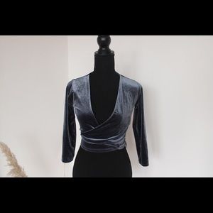 Blue crop top